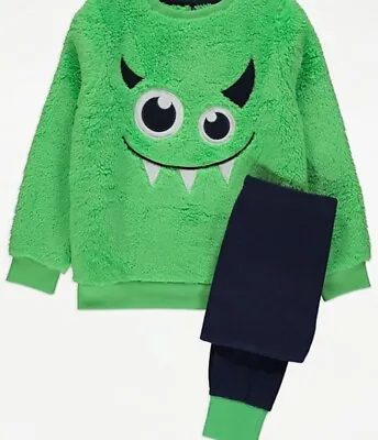 Buy Green Monster Long Sleeve Pyjama Gift Set - Size 3-4 Years - New - Free P&P 🌟 • 9.99£