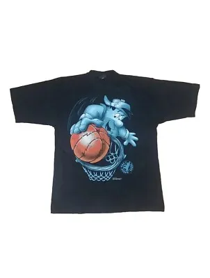 Buy Flintstones Vintage T-shirt Black Medium Dated 1994 Basketball Front Graphic • 26.51£