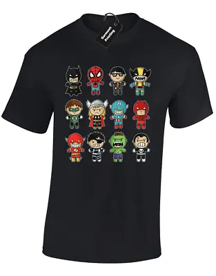 Buy Baby Superheroes Mens T Shirt Cute Iron Avenger Hulk Thor Man Comic Cool Design • 7.99£