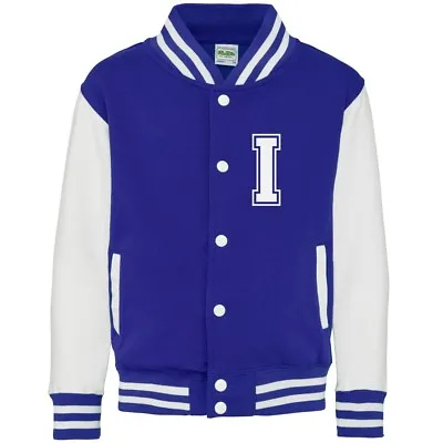 Buy Personalised Initials Kids Varsity Jacket 3-13 Years Baseball Customised Printed • 19.10£
