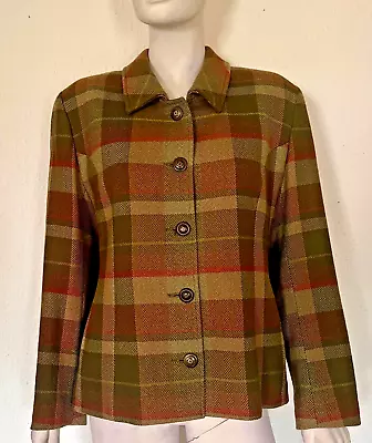 Buy Avoca Ireland Wool Coat Check Pattern Sz 18 UK Ladies • 65£