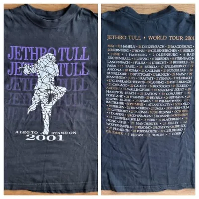 Buy Jethro Tull 2001 T-Shirt Official World Tour Merch Backprint Vintage MEDIUM  • 29.99£