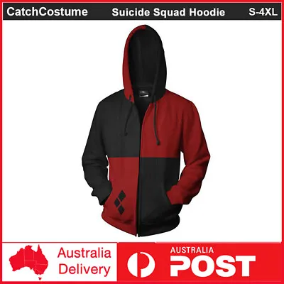 Buy Suicide Squad Joker Harley Quinn Hoodie 3D Print Sweatshirts Pullover Coat • 23.38£