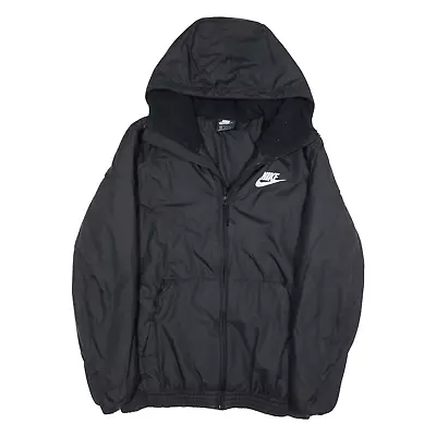 Buy NIKE Padded Mens Rain Jacket Black Hooded M • 34.99£