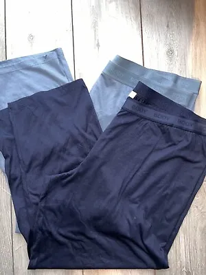 Buy M&S Womens 2 Pack Cotton Modal Pyjama Bottoms Cool Comfort Blue Navy 22 Reg • 15.99£