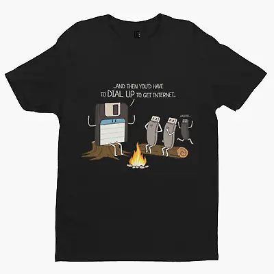 Buy Dial Up Bonfire T-Shirt - Comedy Funny Film Gift Film Movie TV Gamer Novelty • 10.79£
