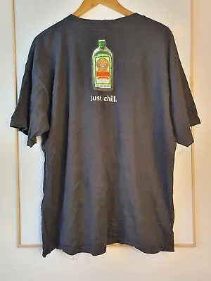 Buy Vintage Jagermeister Shirt Mens SIZE XL Extra Large Black 90s Just Chill Promo • 17.60£