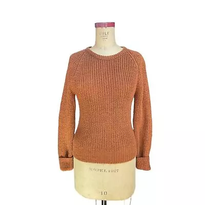 Buy Ardee Women's Sweater Brown Ribbed-Knit Crewneck Long Sleeve Pullover Small  • 42.63£