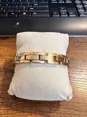 Buy Men's Gold Tone Watch Band Style Bracelet, 8  Long. Pre-owned VG Condition. • 41£