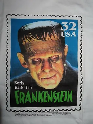 Buy 1997 Classic Monsters - Boris Karloff In FRANKENSTEIN 32c Stamp (Youth LG) Shirt • 37.89£