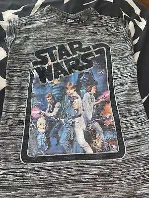 Buy Star Wars T Shirt Ladies 6 Cap Sleeve Return Of The Jedi  - Empire Strikes Back • 4£