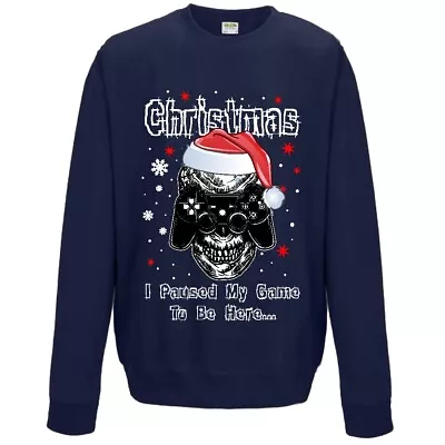 Buy Funny Gamer I Paused My Game Gaming Christmas Mens Sweatshirt Jumper Xmas Gift • 23.95£