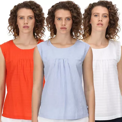 Buy Regatta Womens Bridgidine Stripe Dobby Short Sleeve T Shirt • 15.42£