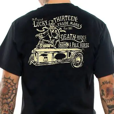 Buy Lucky 13 Pale Horse Men's T-Shirt Hot Rod Low Brow Rockabilly Retro Car Garage • 28.51£