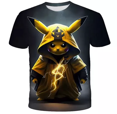 Buy Summer Kids Boys Girls 3D  Pokemon Cartoon Print  T-shirt Tops Trending NEW • 10.99£