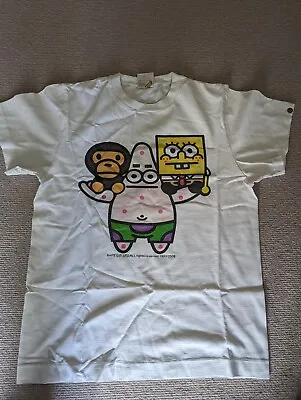 Buy A Bathing Ape - Baby Milo X Spongebob Squarepants T-Shirt Size Medium RARE! • 35£