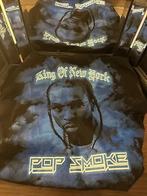 Buy Pop Smoke T-shirt Graphic Print Black Size Large Cotton King Of New York Asos • 6.99£