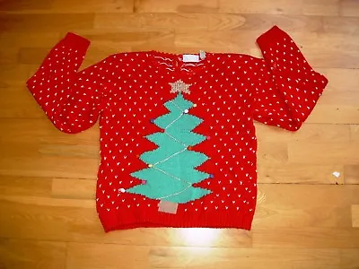 Buy Vintage Ladies SHENANIGANS Christmas  Jumper Sweater 80's Size S Fit 10-12 Vgc  • 13.90£