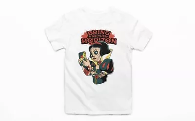 Buy Bring Me The Horizon Music Rock Band White Short Sleeve T-Shirt Size Large • 11.99£
