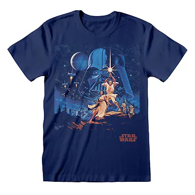 Buy Star Wars T Shirt Official A New Hope Vintage Poster Movie  • 13.95£