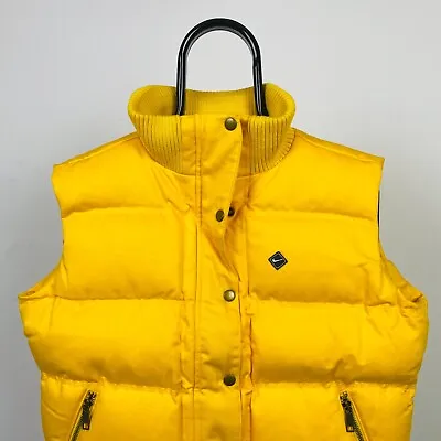 Buy Nike Puffer Gilet Jacket, Yellow Vintage Coat, Womens Small • 0.99£