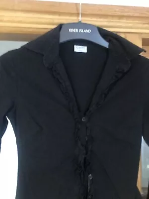 Buy Oasis Black Cotton Shirt Size 8 • 6.99£