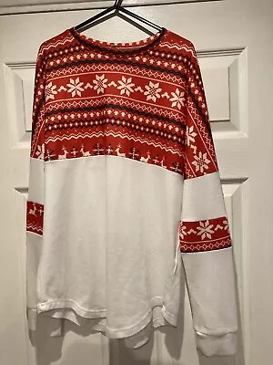 Buy Women’s Red/White Festive Reindeer Jumper Size XL • 3£