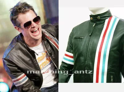Buy Lambskin Motorcycle Leather Jacket Movie Johnny Knoxville 3D Easy Rider Café • 146.56£