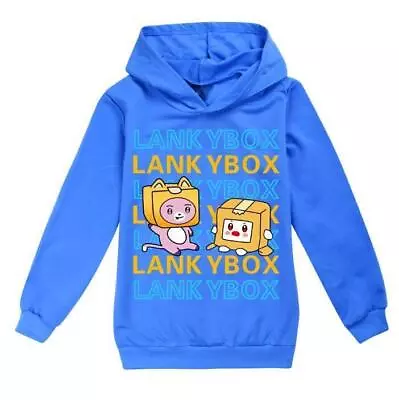 Buy Boys Girls Lankybox Hoodies Kids Casual Long Sleeve Hooded Sweatshirt Tops Gift • 12.24£