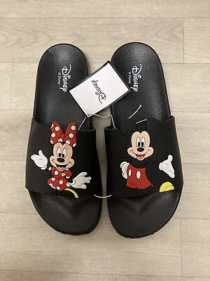 Buy Disney Mickey & Minnie Mouse Slipper Beach Pool Slider Sandals, Size 8, New! • 6£
