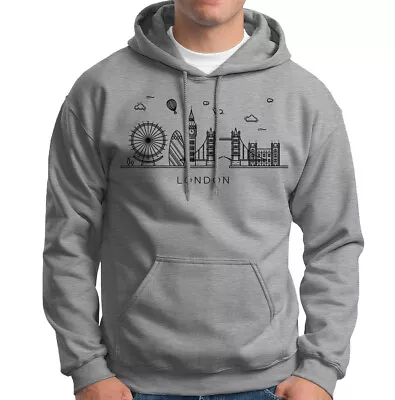 Buy London Skyline England UK Tower Souvenir Cute Gift Mens Hoody Tee Top #6ED Lot • 3.99£