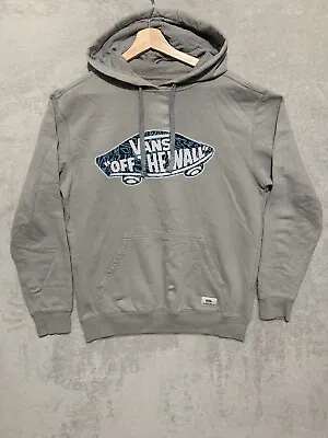Buy Vans Of The Wall Grey Mens Size Medium Pullover Hoodie Big Spell Out Logo • 18.88£