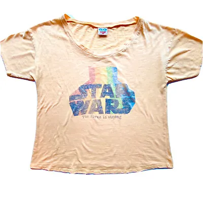 Buy Junk Food Star Wars Women's XL Yellow Slub Knit Plus Size Graphic T-Shirt • 9.62£