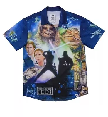 Buy Loungefly Disney Star Wars Return Of The Jedi Camp Shirt Adult 2XL NEW W/Tags • 104.19£