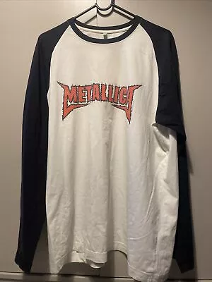 Buy Metallica - One Large Long Sleeve Black & White Baseball Tee 2003 Tour • 30£