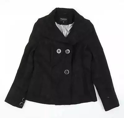 Buy Debenhams Womens Brown Pea Coat Jacket Size 10 Button • 7.25£