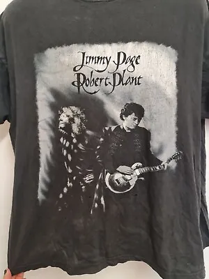 Buy Vintage 90s Jimmy Page Robert Plant Walking Into Clarksdale T Shirt 1998 Rock • 65£