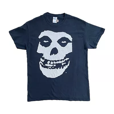 Buy The Misfits Classic Fiend Skull Logo Black T-Shirt Size M. Danzig Punk Metal • 19.99£