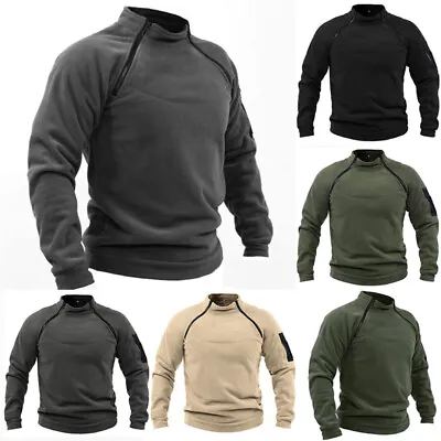 Buy Winter Thick Fleece Jacket Parka Coat Casual Tactical Army Outwear Sweatshirt • 26.15£