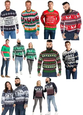 Buy Mens Ladies Christmas Xmas Jumper Sweater Novelty Jumpers Ugly Santa Reindeer UK • 24.99£
