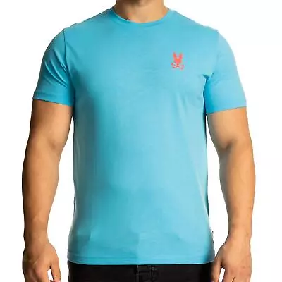 Buy Psycho Bunny Mens Sloan Back Graphic T-Shirt (Aqua) • 59.99£