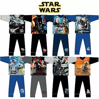 Buy Boys Star Wars Pyjamas Toddlers Pjs Kids Childrens Print Long Sleeve Nightwear  • 6.99£