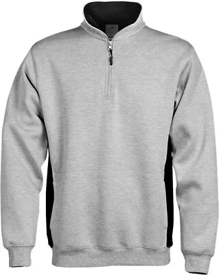 Buy Fristads Sweatshirt Mit Halbem Zipper Acode Zipper-Sweatshirt 1705 DF GrauMelang • 64.23£