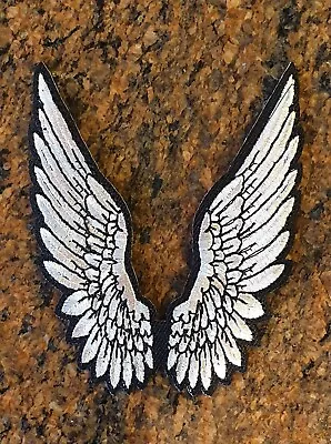 Buy Angel Wings Iron/Sew On Patch 10cm X 8cm Alternative FREE P&P • 3.19£