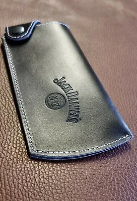 Buy   JACK DANIELS LEATHER Sunglasses Case - REAL Leather / White Stitch • 5.99£
