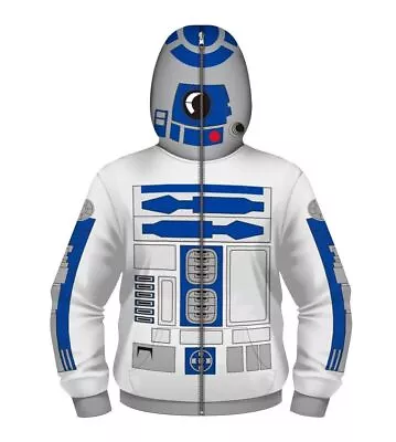 Buy Kids Star Wars White Troopers Inspired Pullover Zip Up Hoodie Sweatshirt Jumper • 18.10£