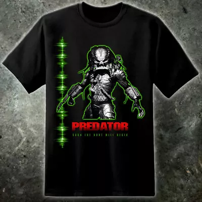 Buy Predator BLK Movie T Shirt Yautja Aliens Nostromo Xenomorph Weyland Yutani Mens • 19.99£