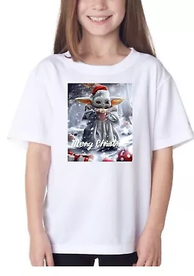 Buy Baby Yoda Christmas T-shirt Iron On, Christmas Kids Adult T-shirt, Grogu Xmas • 3.99£
