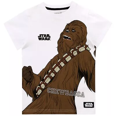 Buy Star Wars Chewbacca T-Shirt Kids Boys Top Tee Short Sleeve T-Shirt 3-13 Years • 12.99£