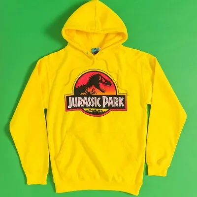 Buy Official Jurassic Park Sunset Logo Yellow Hoodie : S,M,L,XL,XXL,3XL • 44.99£